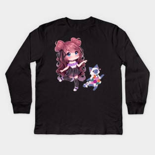 Nessy and Mitzi Sticker Kids Long Sleeve T-Shirt